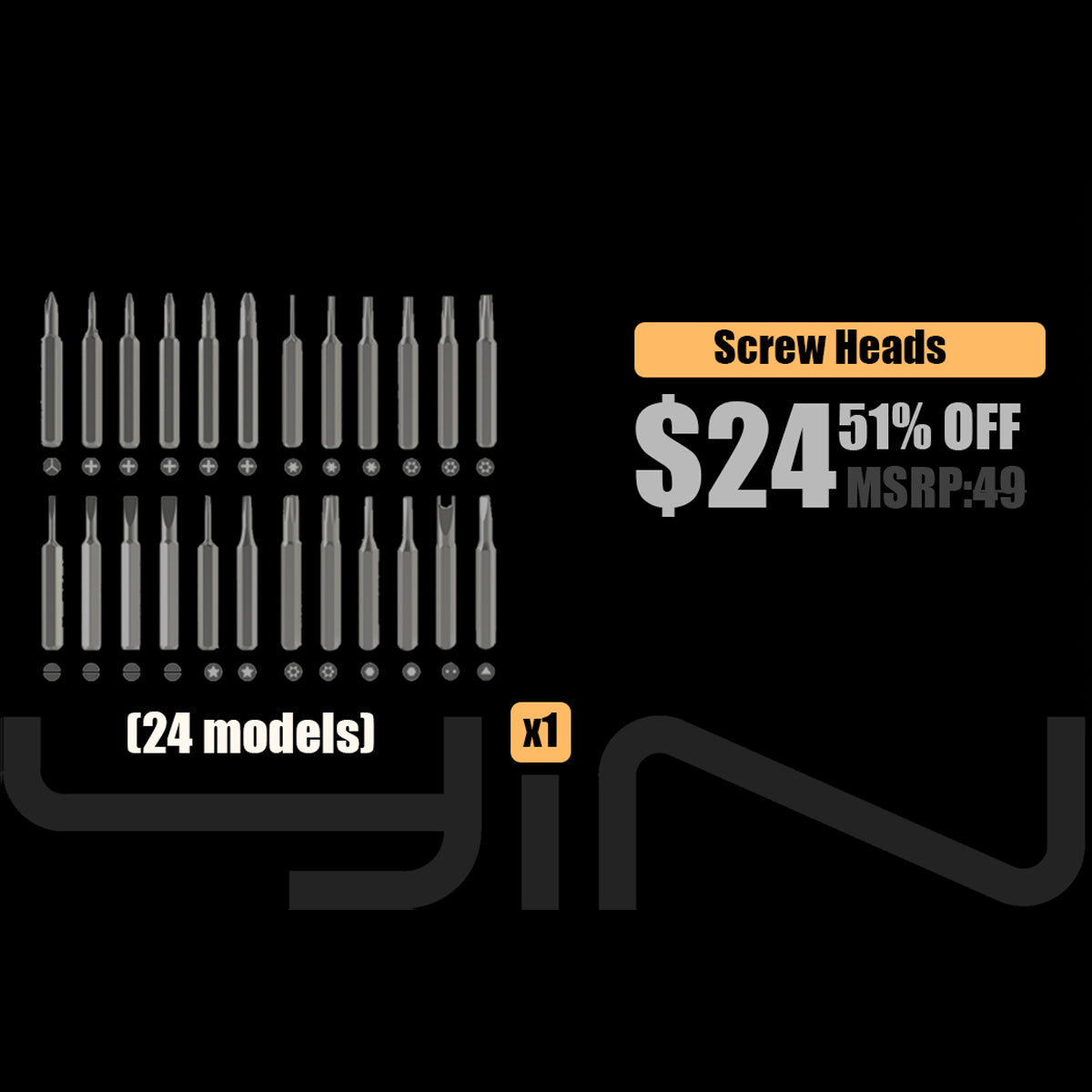 Screw heads (24 models)